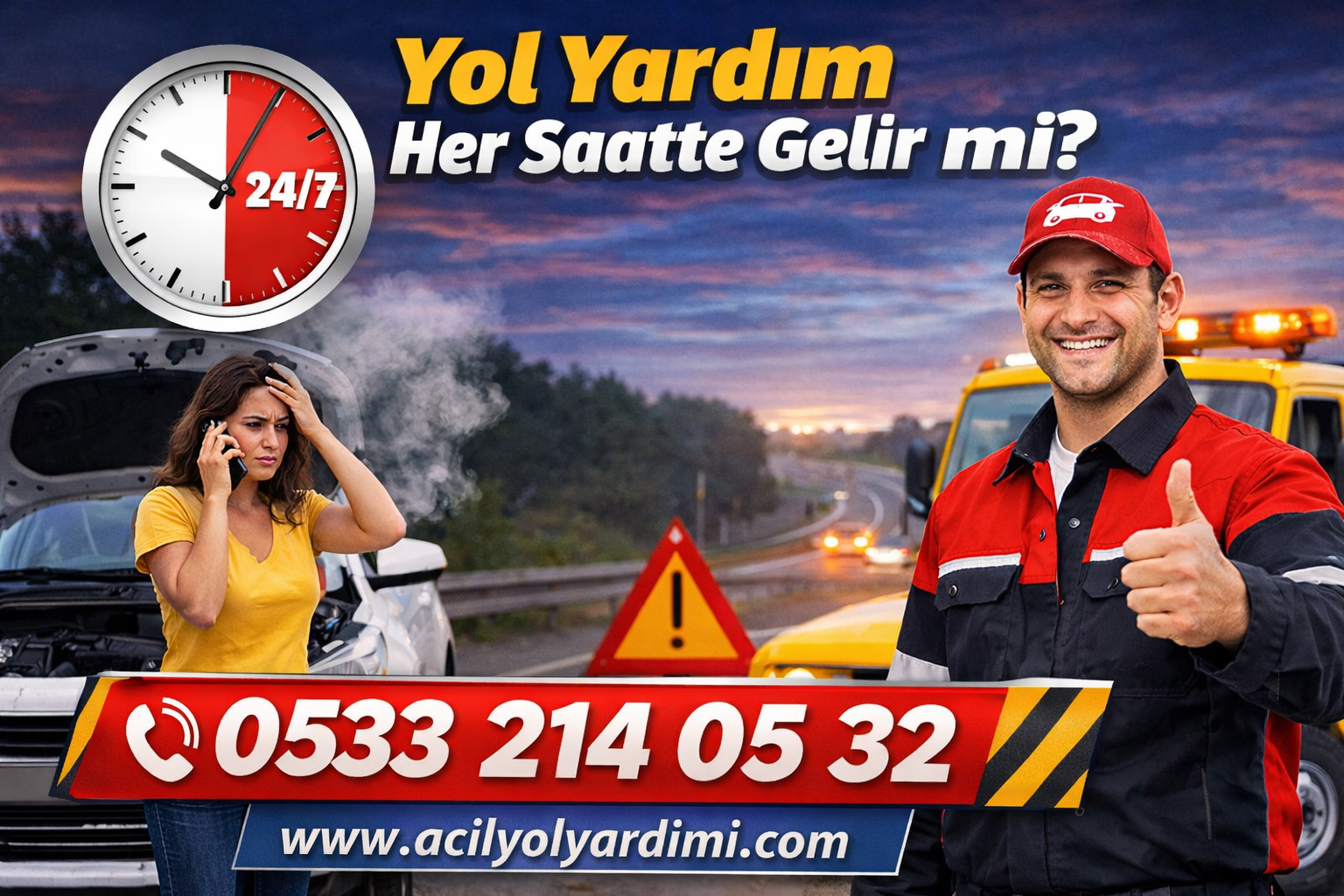 Yol Yardım Her Saatte Gelir mi