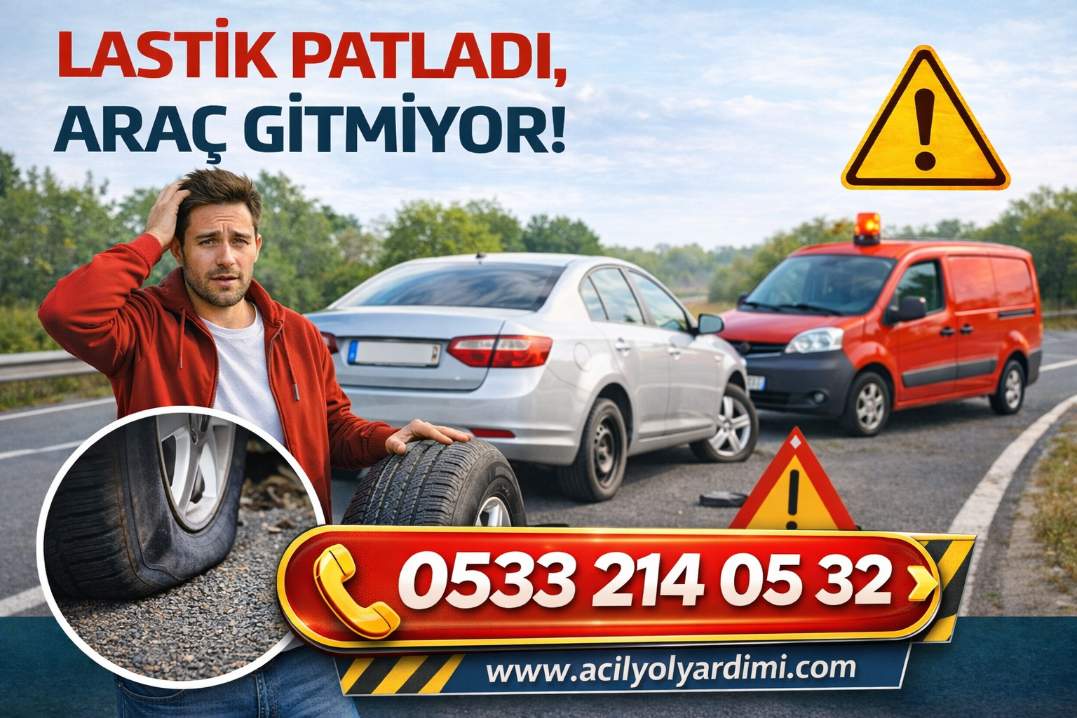 Lastik Patladı, Araç Gitmiyor