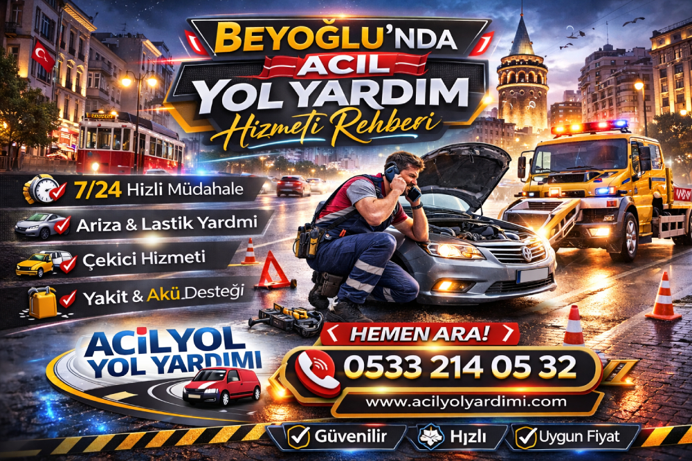 Beyoğlu acil yol yardım hizmeti oto çekici ve araç kurtarma