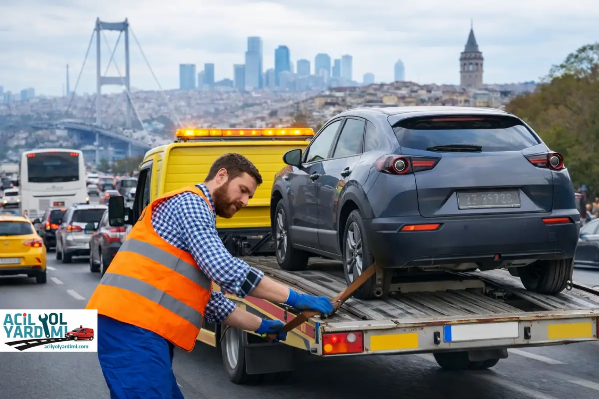 İstanbul acil oto çekici 7/24 oto kurtarıcı yol yardım araç çekme hizmeti hızlı müdahale