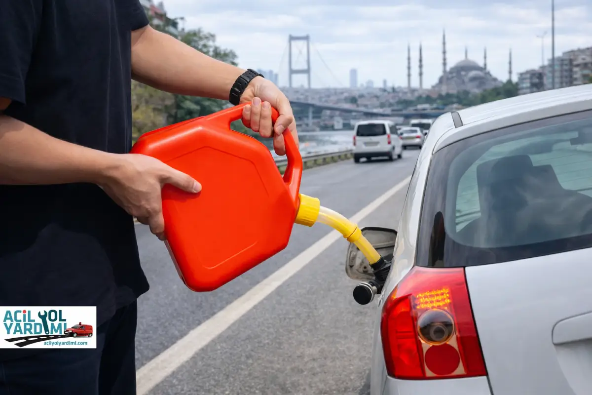 yakıt bitti yol yardım istanbul 7/24 acil benzin getirme hizmeti yolda kalan araçlara hızlı destek